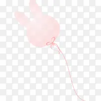 粉色卡通兔子气球