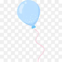 蓝色闪耀漂浮气球