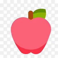 矢量卡通简洁扁平化红苹果