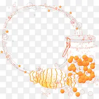 手绘糖果边框背景