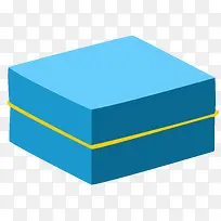 立方体矢量卡通蓝色盒子