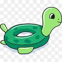 绿色卡通乌龟游泳圈