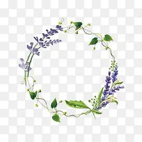 紫色花朵花环