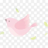 粉色春季卡通小鸟