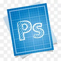 Adobe photoshop蓝图图标