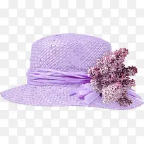 田园风淑女紫色帽子