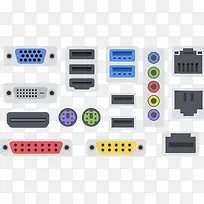 彩色插口数据物品