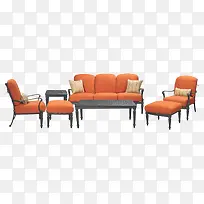 橙色沙发椅子家具