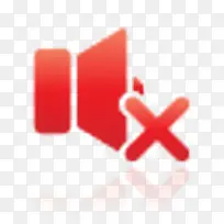 扬声器静音超级单红图标