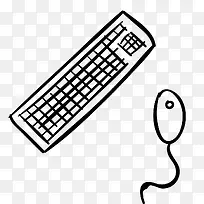 手绘键盘鼠标