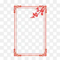 红色梅花喜庆年货边框矢量素材