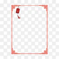 红灯笼喜庆年货边框矢量素材