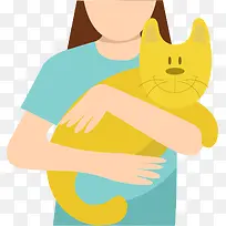 手抱猫咪
