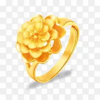金色花朵戒指素材