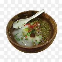 木碗银耳绿豆清汤