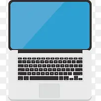 平面笔记本电脑矢量图