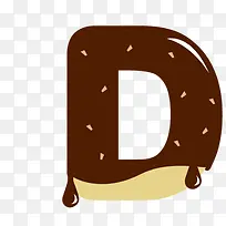 巧克力字母D