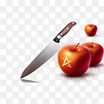 水果刀和苹果