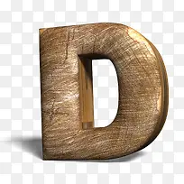 棕色字母D