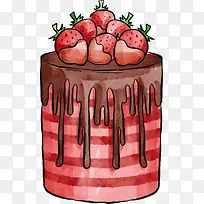 美味草莓果酱蛋糕