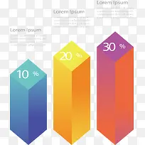 彩色立方体信息图表