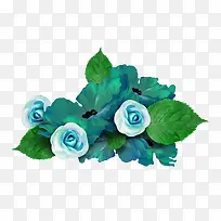 水粉画百花绿叶