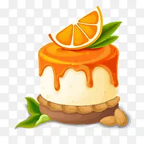 卡通橙子蛋糕设计