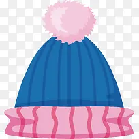深蓝色冬季保暖帽子