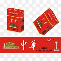 中华香烟红色包装
