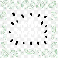 矢量西瓜底纹