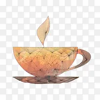 彩色几何线条茶碗