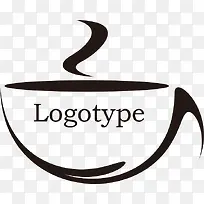 卡通手绘简笔画西餐碗logo
