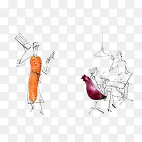 创意蔬果插画设计