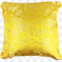 黄色绣花竹炭抱枕