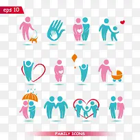 彩色和谐家庭logo