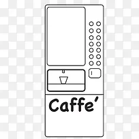 咖啡机矢量线描