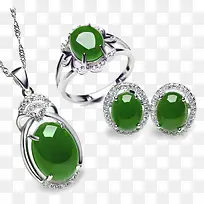 优雅绿宝石珠宝套装