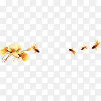 中秋节海报花朵鲤鱼