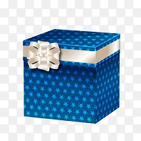 蓝色矢量礼物盒子图