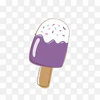 夏季紫色冰棒矢量图