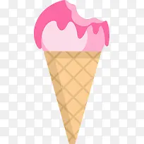 粉色美味卡通冰淇淋