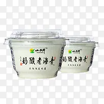 白色简约青海老酸奶
