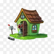 绿色小房子蚂蚁草坪