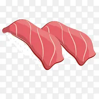 红色肉类鱼肉片状