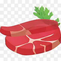 肉片吃饭扁平图标