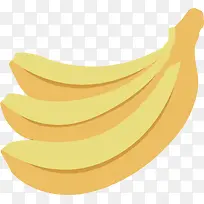 矢量图黄色的香蕉