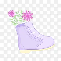 紫色鞋子花卉植物