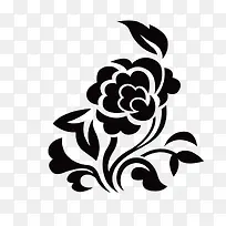 一只黑色玫瑰花