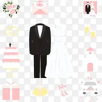 婚礼用品矢量