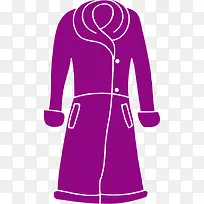 紫色女士风衣